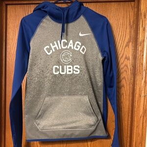 Nike Blue and Gray Chicago Cubs Hoodie